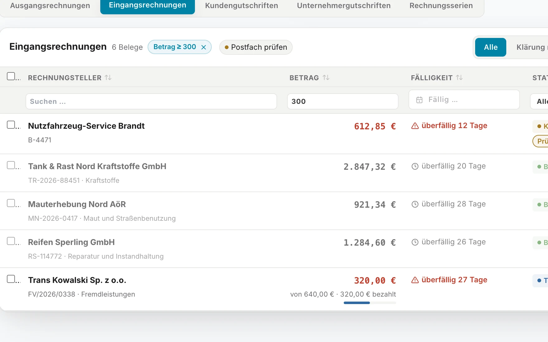 Read delivery notes and invoices: view in flicono