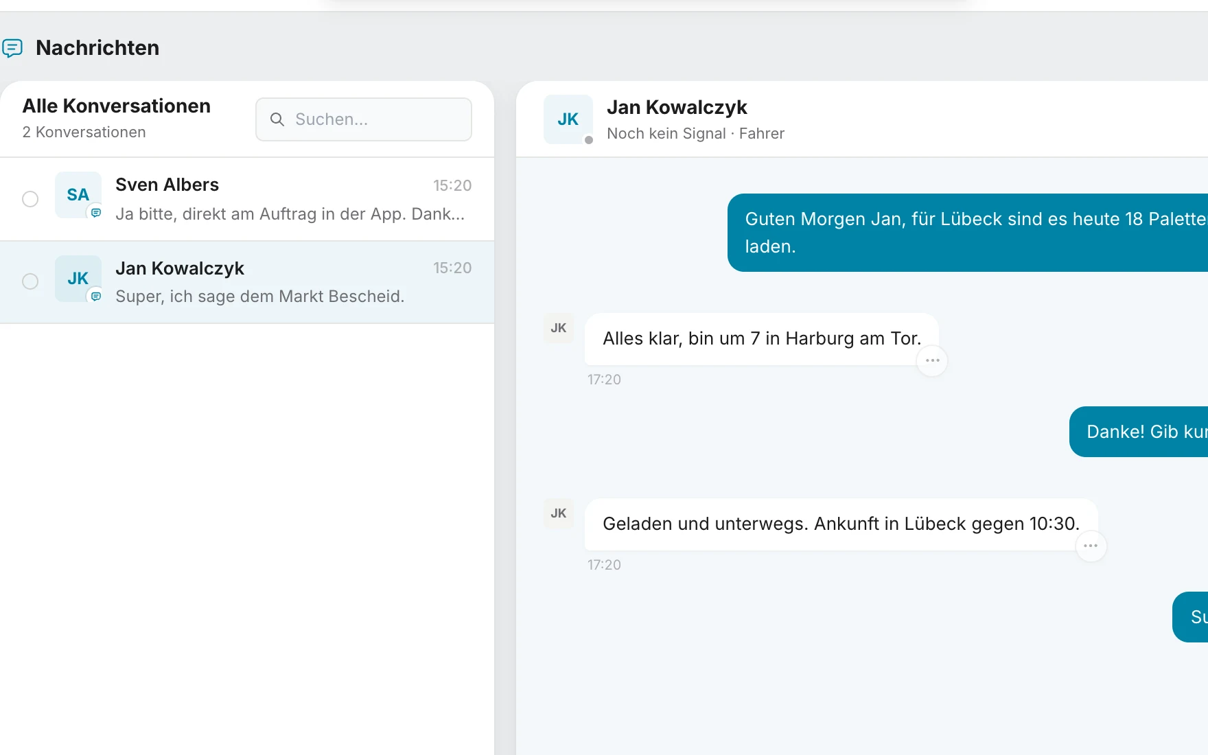 Chat and email combined: view in flicono
